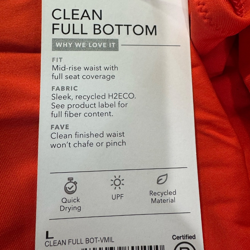 NWT Athleta Clean Full Bottom // Vermillion Orange - Picture 4 of 7